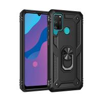 Newface Huawei Y6P Kılıf Sofya Yüzüklü Silikon Kapak - Siyah