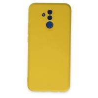 Newface Huawei Mate 20 Lite Kılıf Nano içi Kadife Silikon - Sarı