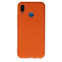 Newface Huawei P20 Lite Kılıf Nano içi Kadife Silikon - Turuncu