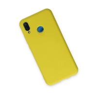 Newface Huawei P20 Lite Kılıf Nano içi Kadife Silikon - Sarı