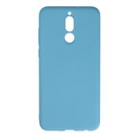 Newface Huawei Mate 10 Lite Kılıf Nano içi Kadife Silikon - Mavi