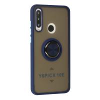 Newface Huawei Y6P Kılıf Montreal Yüzüklü Silikon Kapak - Lacivert