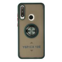 Newface Huawei Y6P Kılıf Montreal Yüzüklü Silikon Kapak - Yeşil