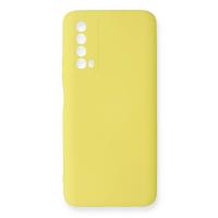 Newface Huawei P Smart 2021 Kılıf Nano içi Kadife Silikon - Sarı