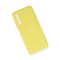Newface Huawei P Smart 2021 Kılıf Nano içi Kadife Silikon - Sarı