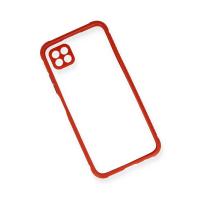 Newface Huawei P40 Lite Kılıf Miami Şeffaf Silikon - Kırmızı