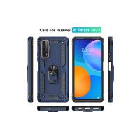 Newface Huawei P Smart 2021 Kılıf Sofya Yüzüklü Silikon Kapak - Lacivert