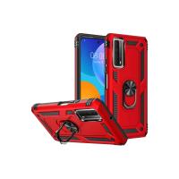 Newface Huawei P Smart 2021 Kılıf Sofya Yüzüklü Silikon Kapak - Kırmızı