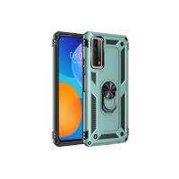 Newface Huawei P Smart 2021 Kılıf Sofya Yüzüklü Silikon Kapak - Yeşil