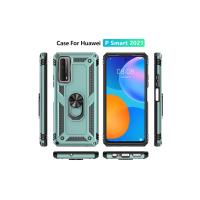 Newface Huawei P Smart 2021 Kılıf Sofya Yüzüklü Silikon Kapak - Yeşil