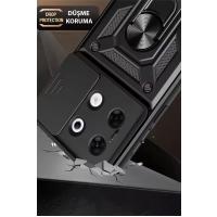 Newface İnfinix Zero 30 5G Kılıf Pars Lens Yüzüklü Silikon - Kırmızı