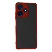 Newface İnfinix Hot 30 4G Kılıf Montreal Silikon Kapak - Kırmızı