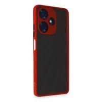 Newface İnfinix Hot 30 4G Kılıf Montreal Silikon Kapak - Kırmızı