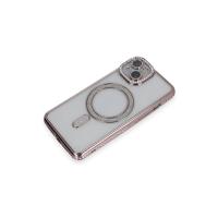 Newface iPhone 13 Kılıf Joke Simli Magneticsafe Kılıf - Pembe