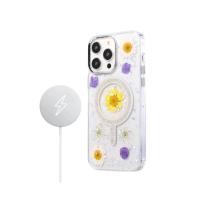 Newface iPhone 15 Pro Flower Magsafe Kapak - Sarı
