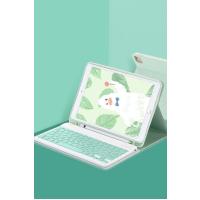 Newface iPad 10.2 (9.nesil) Kılıf KC01 Smart Klavyeli Tablet Kılıfı - Açık Yeşil