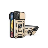 Newface iPhone 16 Pro Kılıf Pars Lens Yüzüklü Silikon - Gold