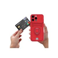 Newface iPhone 16 Kılıf Zuma Kartvizitli Yüzüklü Silikon - Yeşil