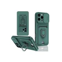 Newface iPhone 16 Pro Kılıf Zuma Kartvizitli Yüzüklü Silikon - Yeşil