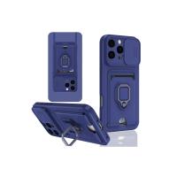 Newface iPhone 16 Pro Max Kılıf Zuma Kartvizitli Yüzüklü Silikon - Lacivert