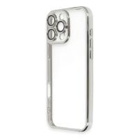 Newface iPhone 16 Pro Kılıf Razer Lensli Silikon - Gümüş