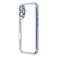 Newface iPhone 16 Plus Kılıf Razer Lensli Silikon - Açık Mavi