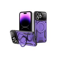 Newface iPhone 16 Pro Kılıf Joy Lens Standlı Kapak - Mor