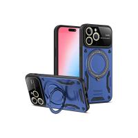 Newface iPhone 16 Pro Max Kılıf Joy Lens Standlı Kapak - Lacivert