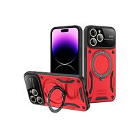 Newface iPhone 16 Pro Max Kılıf Joy Lens Standlı Kapak - Kırmızı