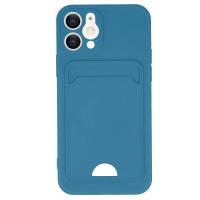 Newface iPhone 12 Kılıf Kelvin Kartvizitli Silikon - Mavi