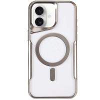 Newface iPhone 16 Plus Kılıf Boyi Magsafe Silikon Kapak - Gümüş
