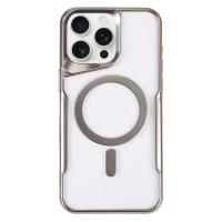 Newface iPhone 16 Pro Max Kılıf Boyi Magsafe Silikon Kapak - Gümüş