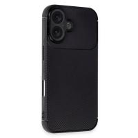 Newface iPhone 16 Plus Kılıf Auto Focus Karbon Kapak - Siyah