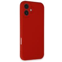 Newface iPhone 16 Kılıf First Silikon - Kırmızı