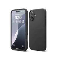 Newface iPhone 16 Plus Kılıf Nano içi Kadife Silikon - Siyah