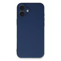 Newface iPhone 16 Plus Kılıf Nano içi Kadife Silikon - Lacivert