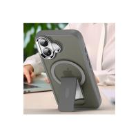 Newface iPhone 16 Plus Kılıf Tork Magsafe Standlı Kapak - Siyah