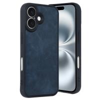 Newface iPhone 16 Kılıf Aras Deri Kapak - Lacivert