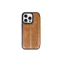 Newface iPhone 15 Pro Max Kılıf Flip Cover - Taba