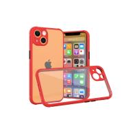 Newface iPhone 13 Kılıf Miami Şeffaf Silikon - Kırmızı