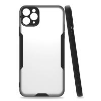 Newface iPhone 11 Pro Max Kılıf Platin Silikon - Siyah