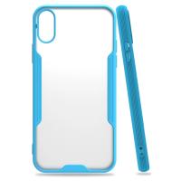 Newface iPhone X Kılıf Platin Silikon - Mavi