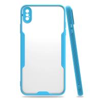 Newface iPhone XS Max Kılıf Platin Silikon - Mavi