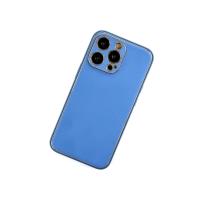 Newface iPhone 13 Pro Kılıf Coco Deri Silikon Kapak - Açık Mavi