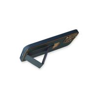 Newface iPhone 13 Pro Kılıf Coco Deri Standlı Kapak - Mavi