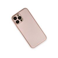 Newface iPhone 13 Pro Kılıf Coco Karbon Silikon - Pembe