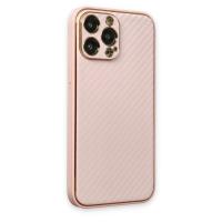 Newface iPhone 13 Pro Max Kılıf Coco Karbon Silikon - Pembe