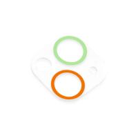 Newface iPhone 13 Renkli Kamera Lens Koruma Cam - Turuncu-Yeşil