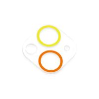 Newface iPhone 13 Mini Renkli Kamera Lens Koruma Cam - Sarı-Turuncu