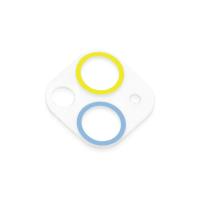 Newface iPhone 14 Plus Renkli Kamera Lens Koruma Cam - Sarı-Mavi